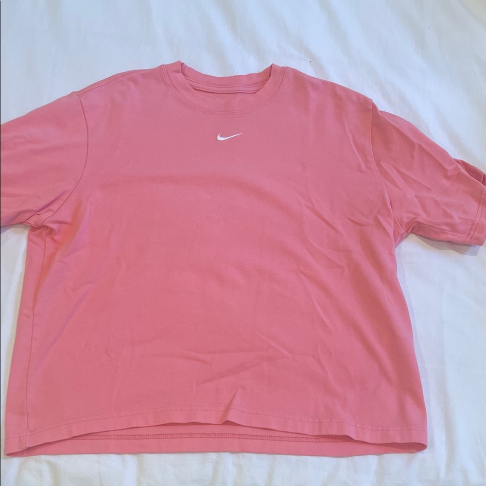 Nike Pink Tee with White Swoosh